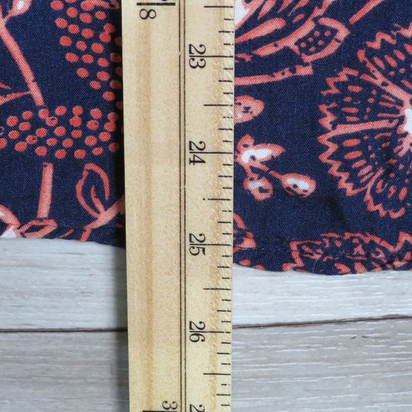 Gloria Vanderbilt* Women's Flared Long Sleeve V-Neck Blouse Medium Black/Orange - Picture 6 of 7